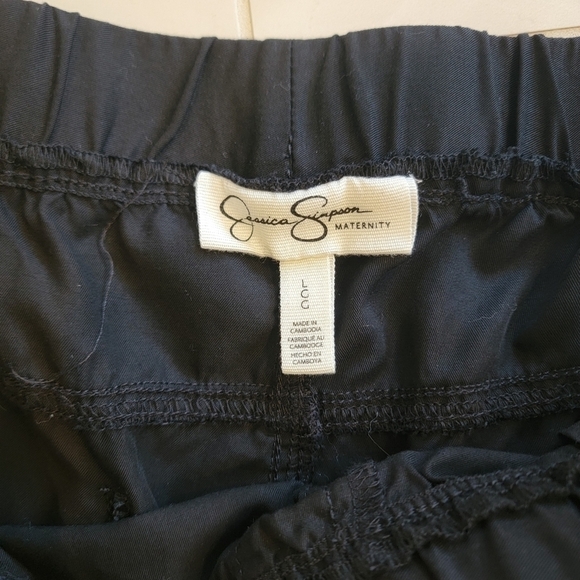 Jessica Simpson Black Tencel Maternity Crop Pants Size Large - Picture 7 of 12
